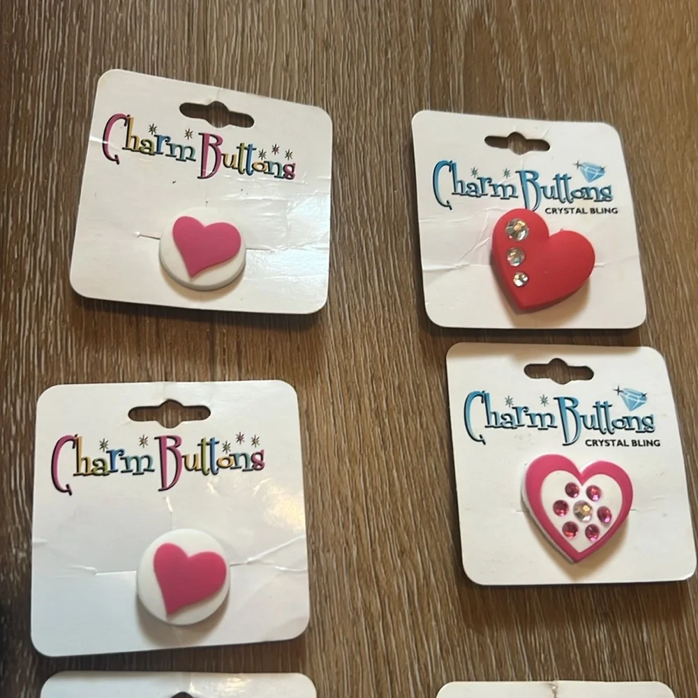 Set of 24 Heart Croc Charms Charm Buddies